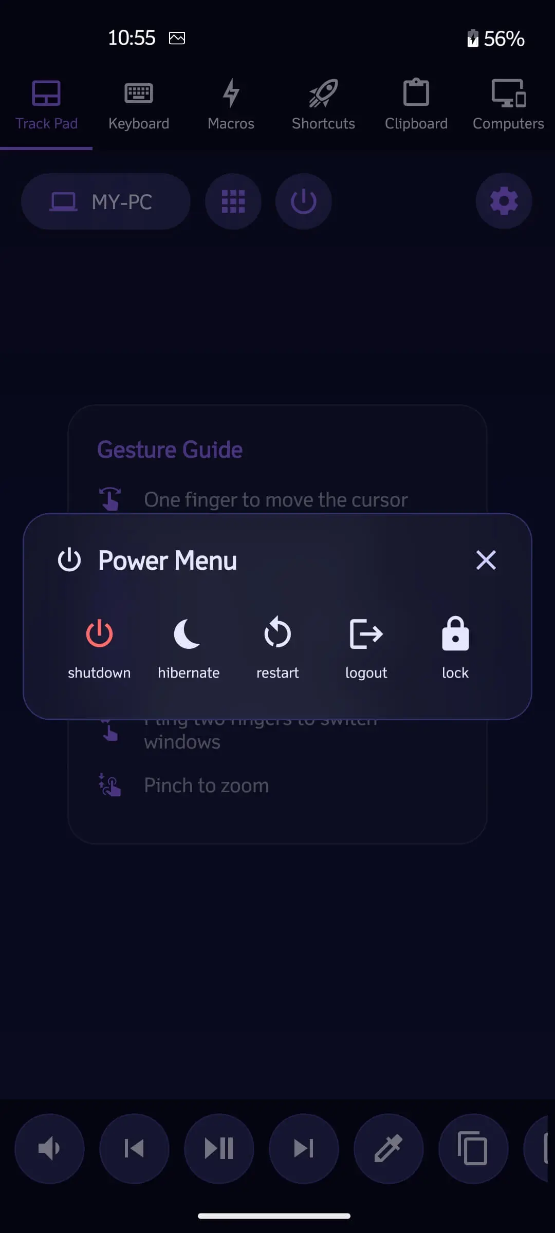 Mobmote App Screenshot Far Right