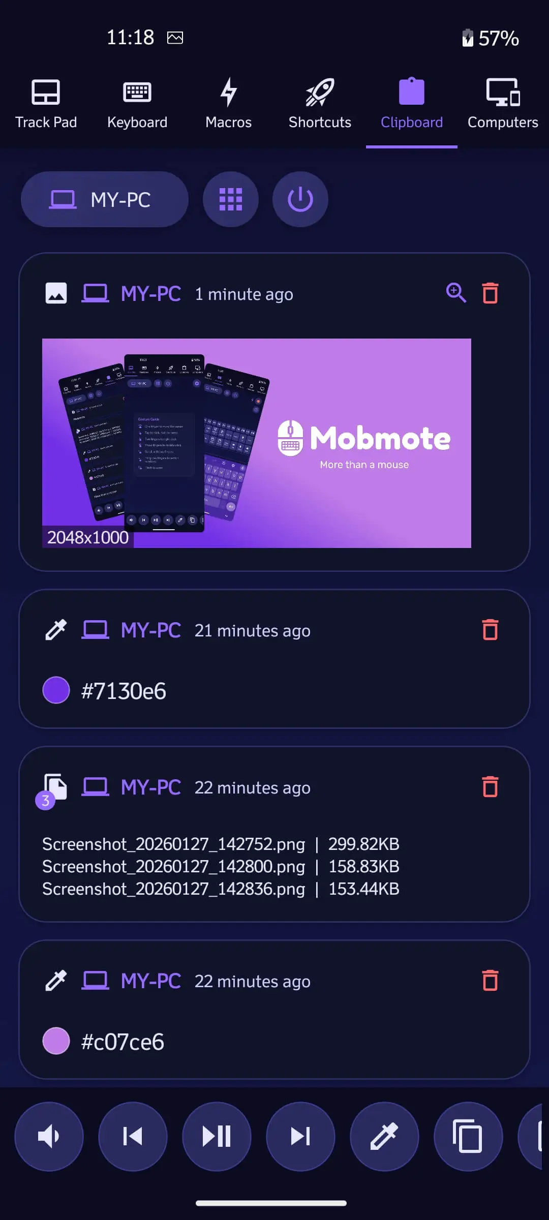 Mobmote App Screenshot Right